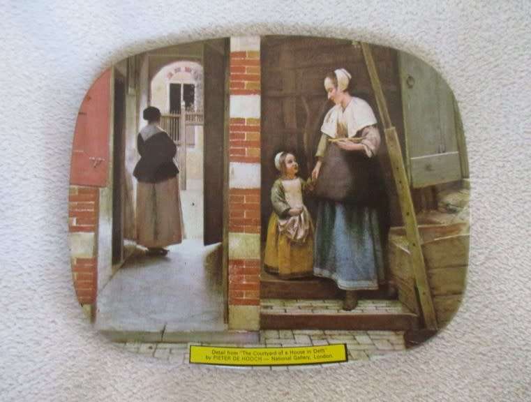 Six quality Worcester ware Savoy Cocktail Mats/Coasters depicting paintings by Dutch Masters