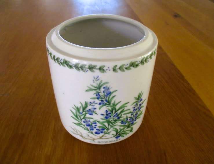 Large Wiesenthal Porzellan, Germany vase/jar/utensil holder - Herb garden no. 46418