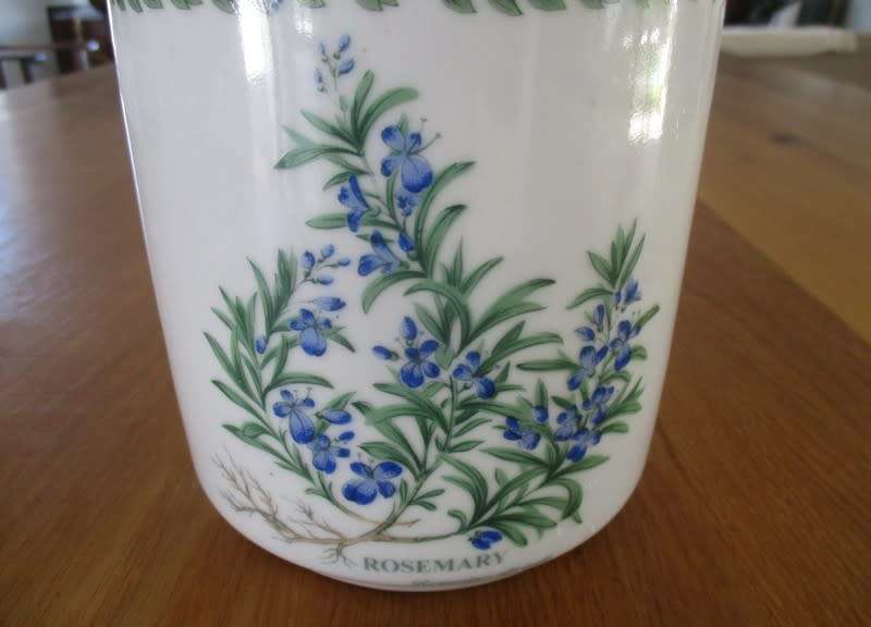 Large Wiesenthal Porzellan, Germany vase/jar/utensil holder - Herb garden no. 46418