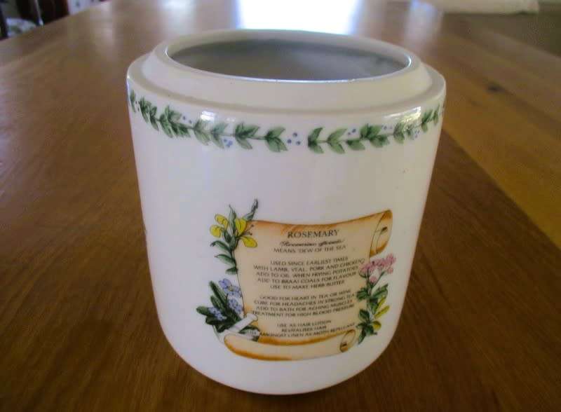 Large Wiesenthal Porzellan, Germany vase/jar/utensil holder - Herb garden no. 46418
