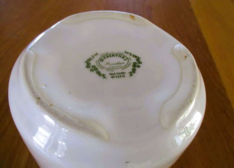 Large Wiesenthal Porzellan, Germany vase/jar/utensil holder - Herb garden no. 46418