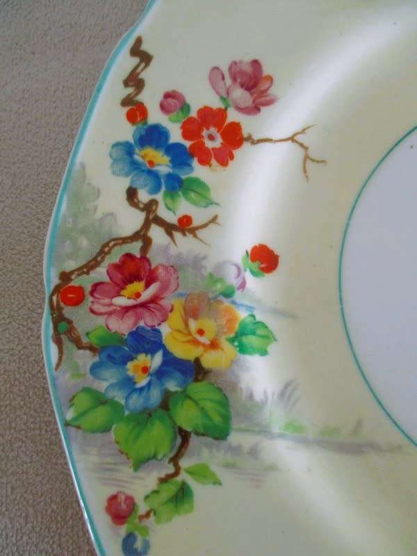 Circa 1936 t0 1954 Vintage Grindley, England art deco plate - Old Mill