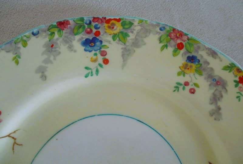 Circa 1936 t0 1954 Vintage Grindley, England art deco plate - Old Mill