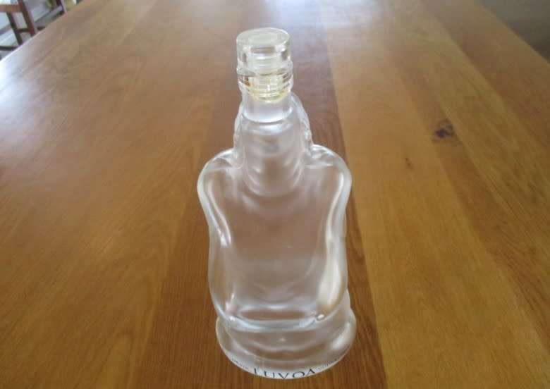 An interesting and unusual Luvoa vodka bottle