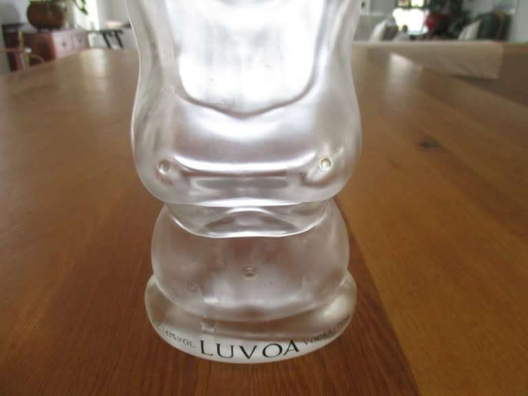 An interesting and unusual Luvoa vodka bottle
