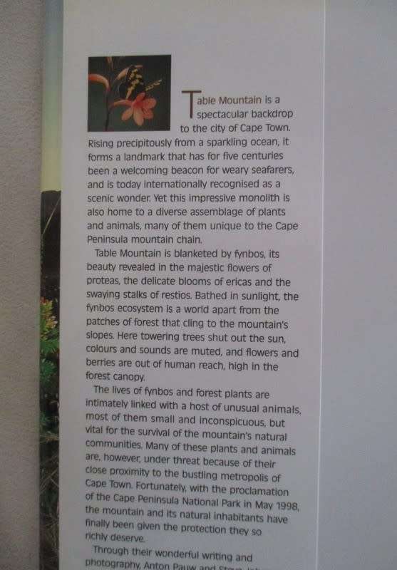 Table Mountain A natural History by Anton Pauw and Steven Johnson - excellent condition