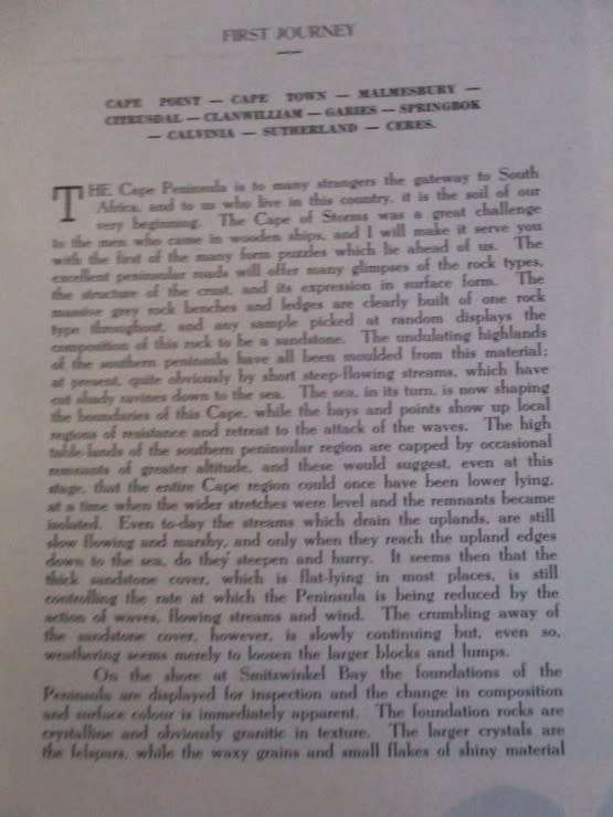 Unravelling the surface history of SA - A Glimpse of South Africa, M.S. Taljaard (prof of geology)