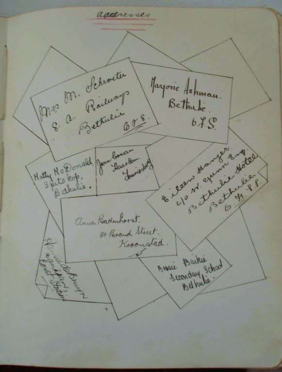 MAJOR NOSTALGIA large antique autograph album (entries from 1914 to 1919) + Bonus of 2 old diaries