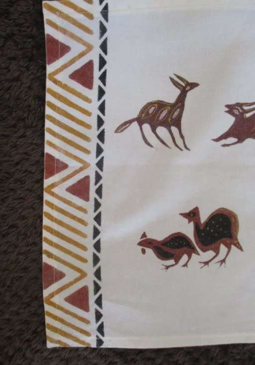 A pretty African themed tray cloth