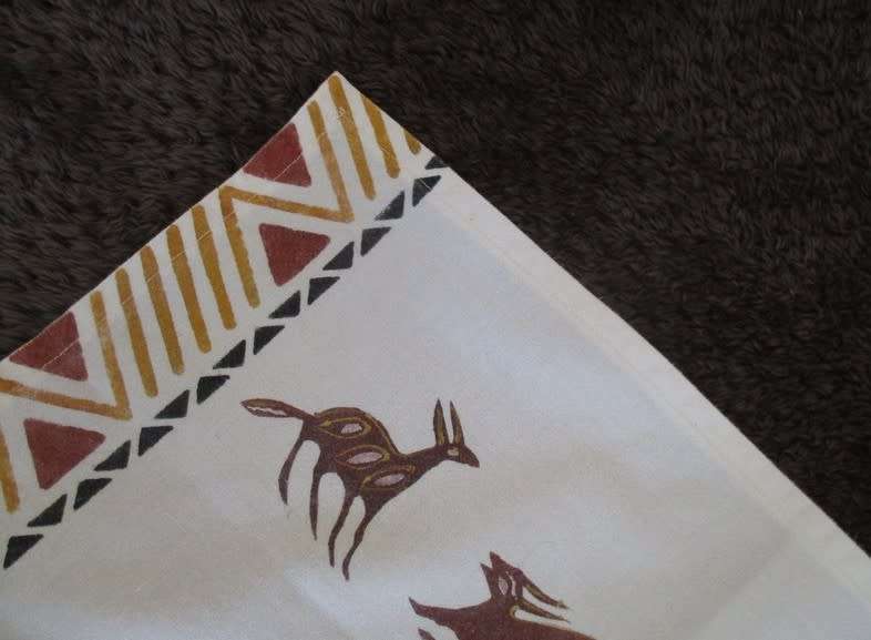 A pretty African themed tray cloth