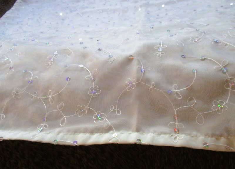 A  gorgeous large lined gossamer embroidered and sequined cloth - really beautiful