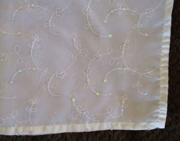 A  gorgeous large lined gossamer embroidered and sequined cloth - really beautiful