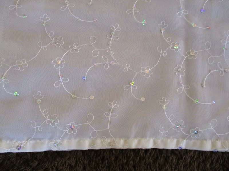 A  gorgeous large lined gossamer embroidered and sequined cloth - really beautiful
