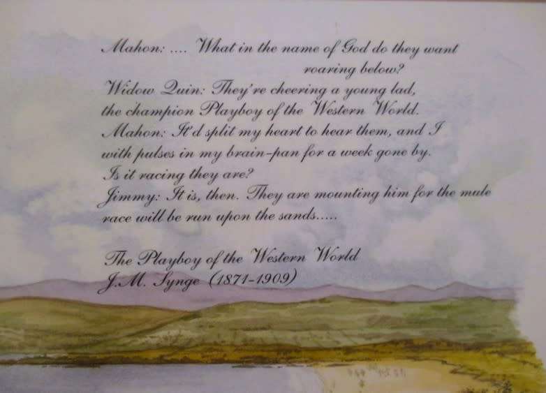 Irish writers - four large vintage quality placemats - WB Yeats, James Joyce, T. Moore, JM Synge
