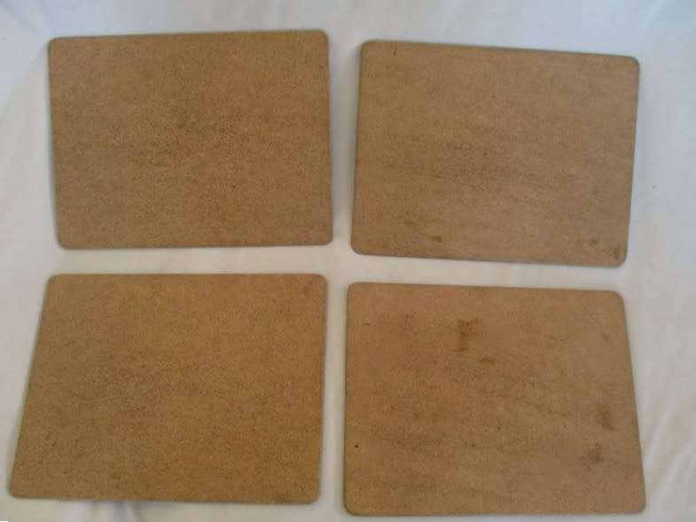 Irish writers - four large vintage quality placemats - WB Yeats, James Joyce, T. Moore, JM Synge