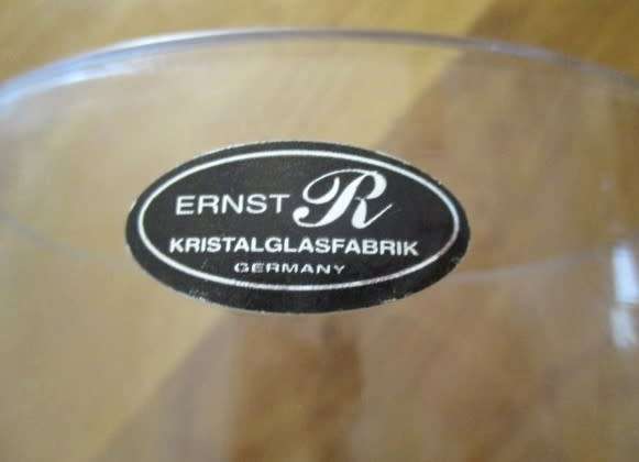 Very large genuine hand blown crystal vase - Ernest R Kristalglasfabrik, Germany