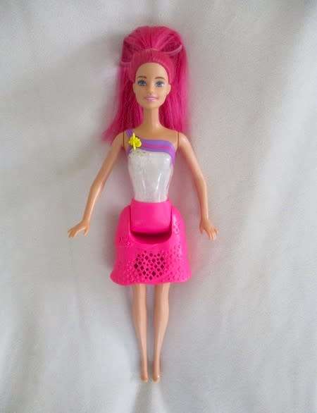 Mattel Barbie doll with lights and pretty pink hair - working