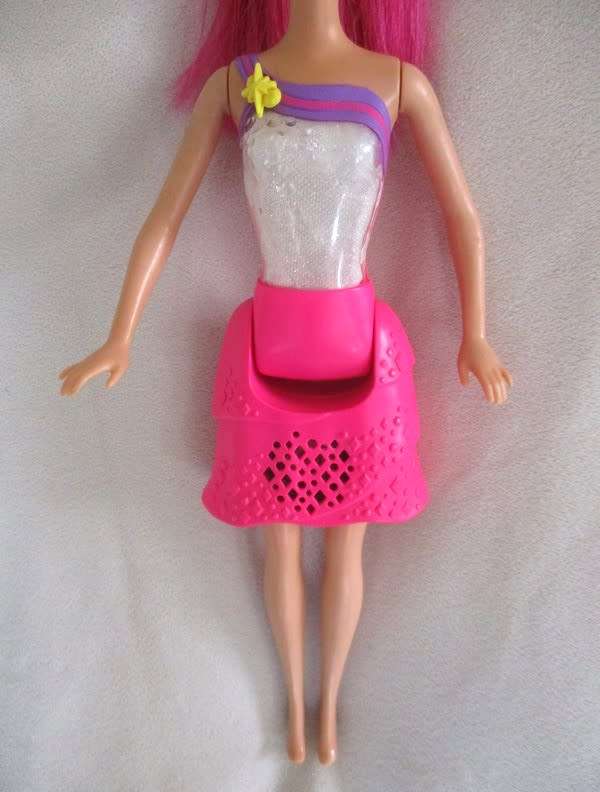 Mattel Barbie doll with lights and pretty pink hair - working