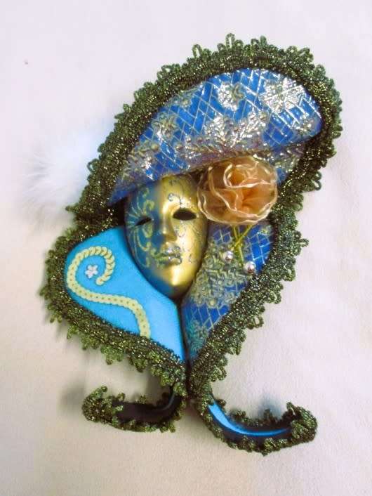 Vintage Venetian wall art mask - beautifully ornate