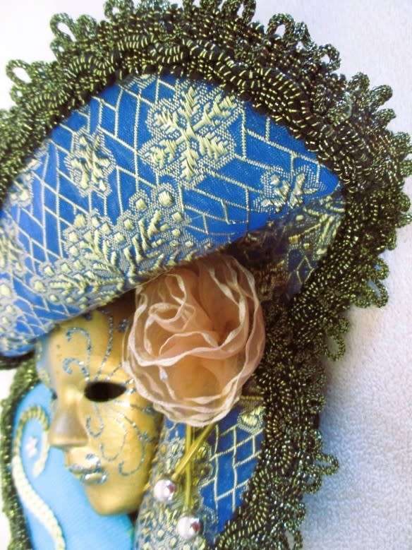 Vintage Venetian wall art mask - beautifully ornate