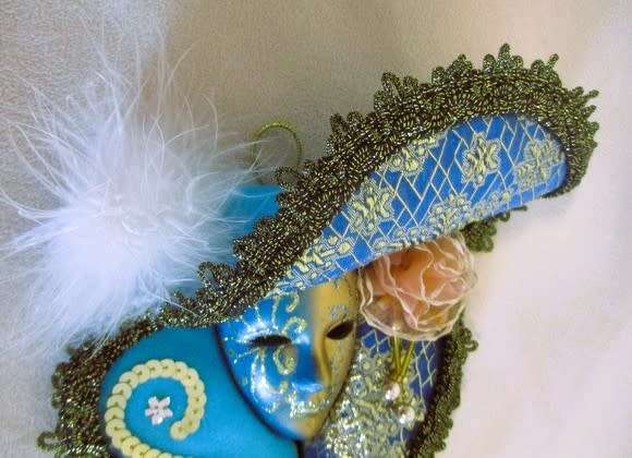 Vintage Venetian wall art mask - beautifully ornate