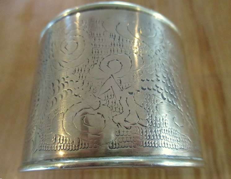 Antique Chinese brass opium box meticulously engraved with Dragon and good fortune symbols