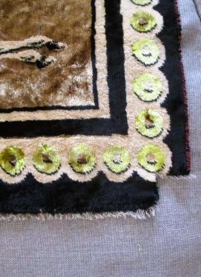 Rare Africana - vintage velvet wall hanging/throw depicting Union Buildings, Voortrekker wagons etc