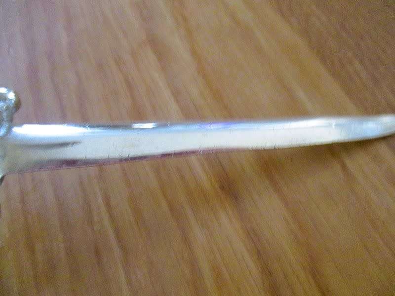 Vintage, ornate solid brass letter opener shaped like dagger