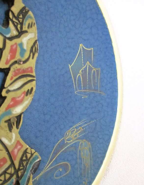 Two vintage 1960's Dayagi Brass and enamel wall plaques made in Israel