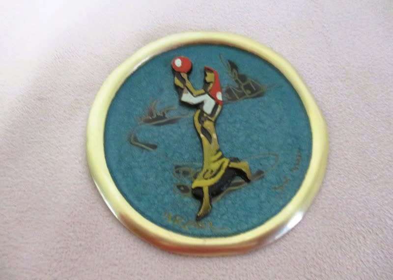 Two vintage 1960's Dayagi Brass and enamel wall plaques made in Israel