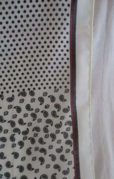 Unusual, large Desray Boutique shawl/scarf with paisley and dots design