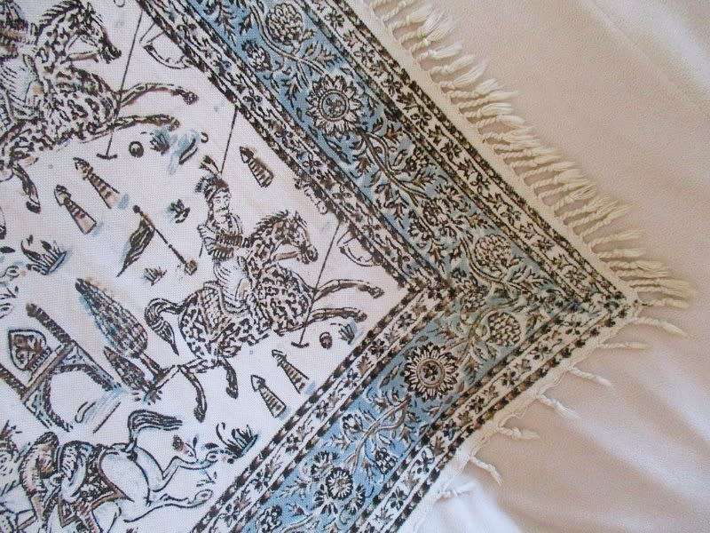 Rare!! Vintage hand blocked natural dyed  Ghalamkar cloth