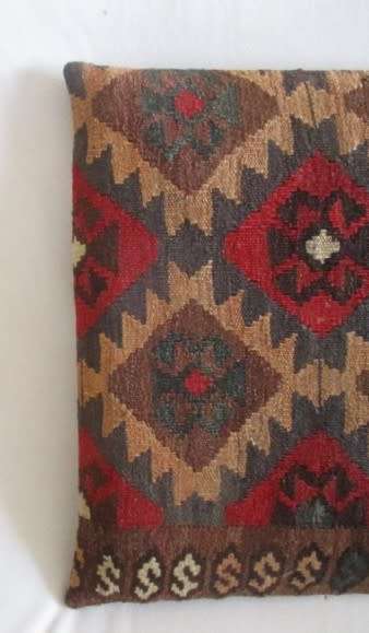 A large vintage hand knotted Afghan Kilim/Kelim cushion