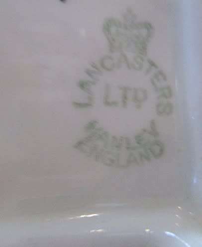 Vintage 1920's/30's Lancaster Hanley porcelain and EPNS footed preserve/jam jar