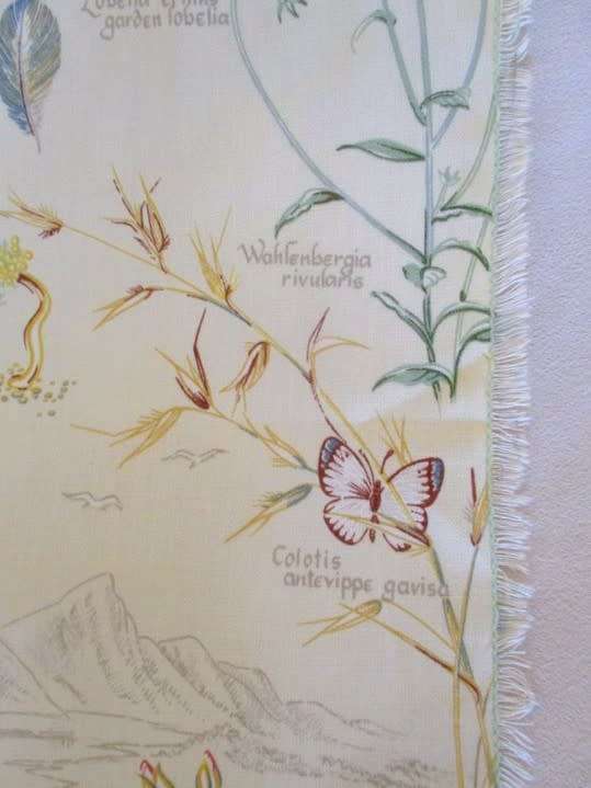 A pretty tray cloth with fynbos design