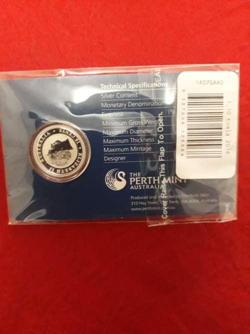 2014 Australian Koala 1/10oz Silver coin
