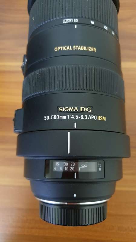 SIGMA DG 50-500mm F/4.5-6.3 APO HSM Canon Lens