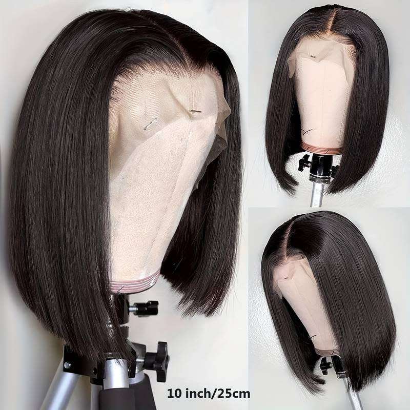Straight Bob Human Hair 13x4 Lace Frontal Brazilian Wig