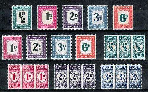 RSA 1943 - 1950 postage dues LMM. CAT R1840 for MNH. See scan!