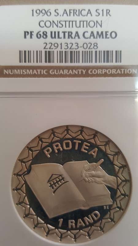 1996 S.AFRICA  S1R CONSTITUTION PF68 ULTRA CAMEO