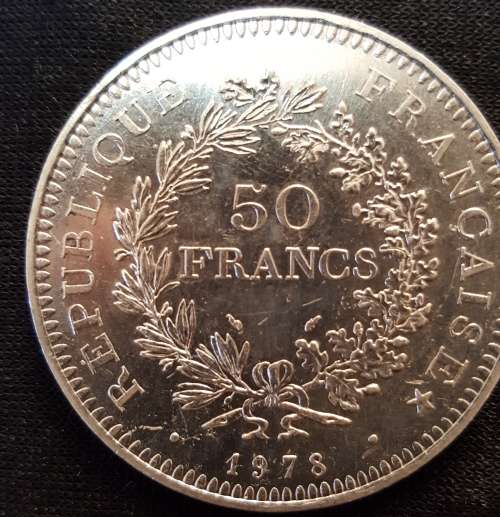 50 FRANCS 1978 SILVER COIN