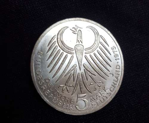 5 DEUTSCHE MARK  SILVER COIN (.625) 1975