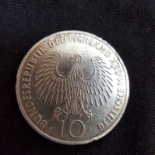 10 Deutschland Mark  1972(62.5)