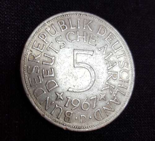 5 DEUTSCHE MARK  1967