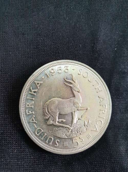 SOUTH AFRICA  1953 5Shilling (50% Silver ) Weight 23.8g