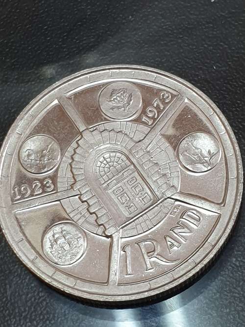 SUID -AFRIKA 1974 1 RAND  ( 80% SILVER ) WEIGHT 15g