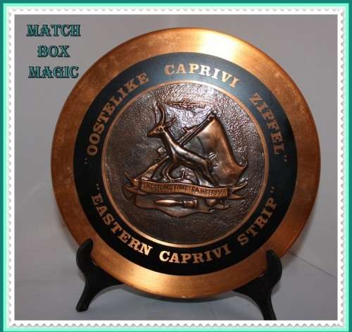 MILITARIA EASTERN CAPRIVI STRIP SA DEFENCE FORCE PURE COPPER PLAQUE BY H T ENTERPRISES SALISBURY