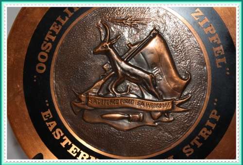 MILITARIA EASTERN CAPRIVI STRIP SA DEFENCE FORCE PURE COPPER PLAQUE BY H T ENTERPRISES SALISBURY