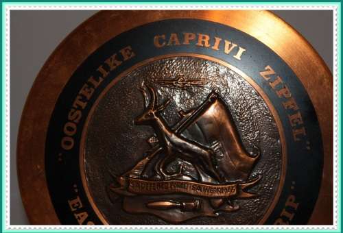 MILITARIA EASTERN CAPRIVI STRIP SA DEFENCE FORCE PURE COPPER PLAQUE BY H T ENTERPRISES SALISBURY