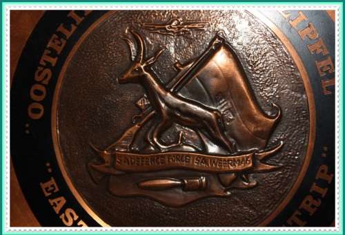 MILITARIA EASTERN CAPRIVI STRIP SA DEFENCE FORCE PURE COPPER PLAQUE BY H T ENTERPRISES SALISBURY